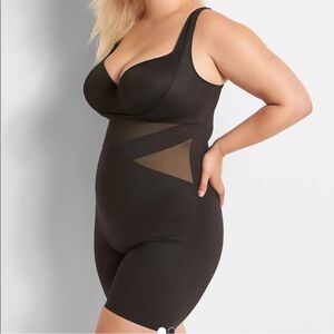 Cacique Open Bust Bodysuit Shape-wear Level 3 Womens Sz 18/20 Slimming Formal